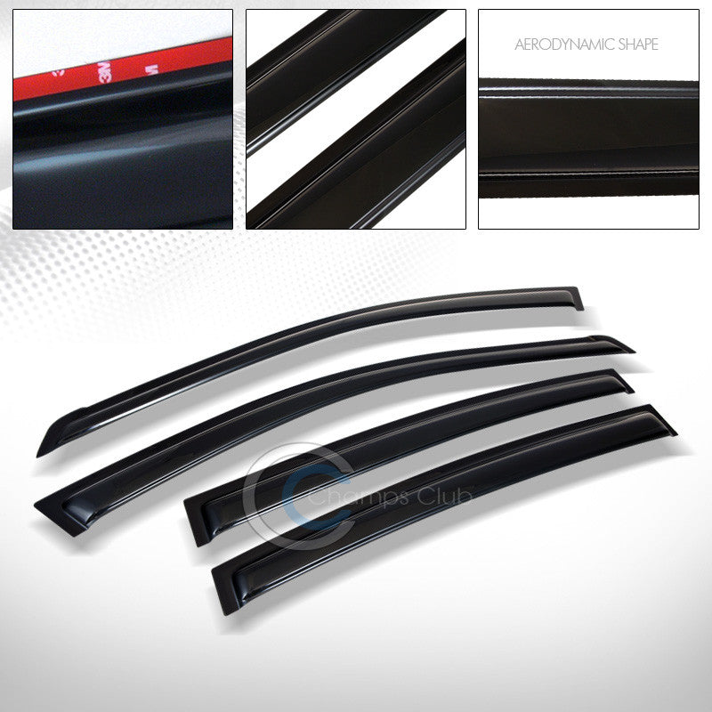 SUN/RAIN GUARD SMOKE VENT SHADE DEFLECTOR WINDOW VISORS FOR 02-06 NISSAN ALTIMA