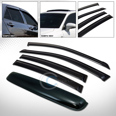 SMOKE SUN SHADE VENT WINDOW VISORS+SUNROOF MOON ROOF GUARD 5PC FOR 02-06 ALTIMA