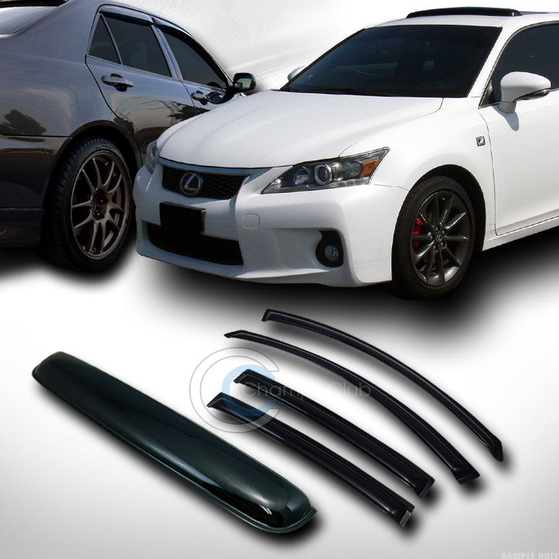 SMOKE SUN SHADE VENT WINDOW VISOR W/SUNROOF MOON ROOF GUARD FOR 07-12 ALTIMA 4DR