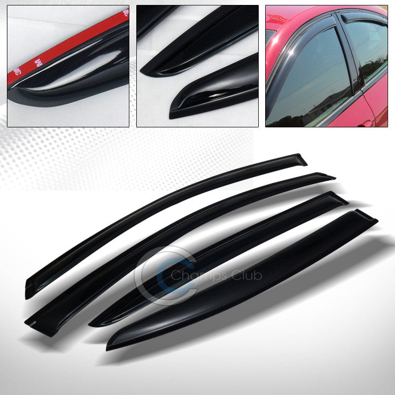 SUN/RAIN SMOKE GUARD VENT SHADE DEFLECTOR WINDOW VISORS 4PCS 08-10 DODGE AVENGER