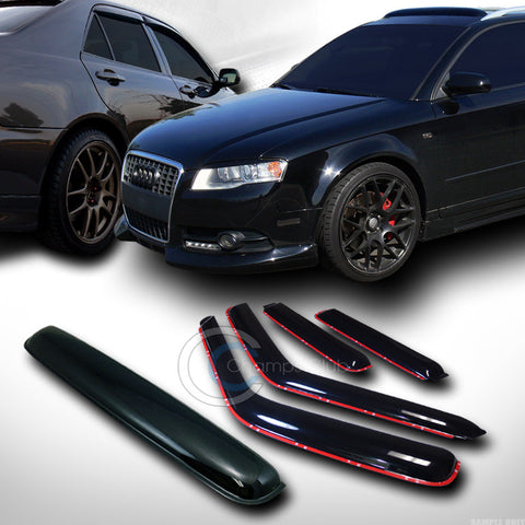 IN-CHANNEL SMOKE SUN WINDOW VISOR W/SUNROOF MOON ROOF 95-04 S10 BLAZER/S15 JIMMY