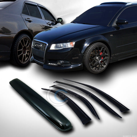 SMOKE SUN SHADE VENT WINDOW VISORS V2+SUNROOF MOON ROOF GUARD 02-06 TOYOTA CAMRY