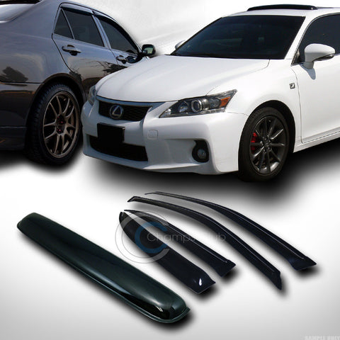 SMOKE SUN SHADE VENT WINDOW VISORS V2+SUNROOF MOON ROOF GUARD 01-05 CIVIC 4D/4DR