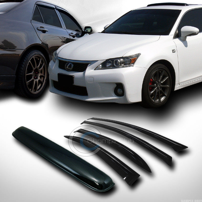 SMOKE SUN SHADE VENT WINDOW VISORS+SUNROOF MOON ROOF GUARD 06-11 HONDA CIVIC 4DR