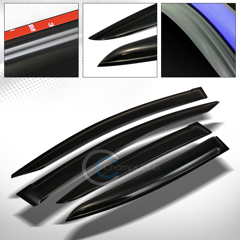 SUN/RAIN GUARD SMOKE VENT SHADE DEFLECTOR WINDOW VISORS 4P 12-15 HONDA CIVIC 4DR