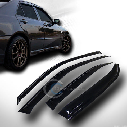 SUN/RAIN GUARD SMOKE VENT SHADE DEFLECTOR WINDOW VISORS 96-00 HONDA CIVIC EJ 4DR