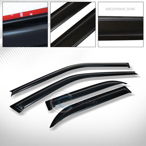 SUN/RAIN GUARD VENT SHADE DEFLECTOR WINDOW VISOR 88-92 COROLLA 4D/4DR/SEDAN AE92