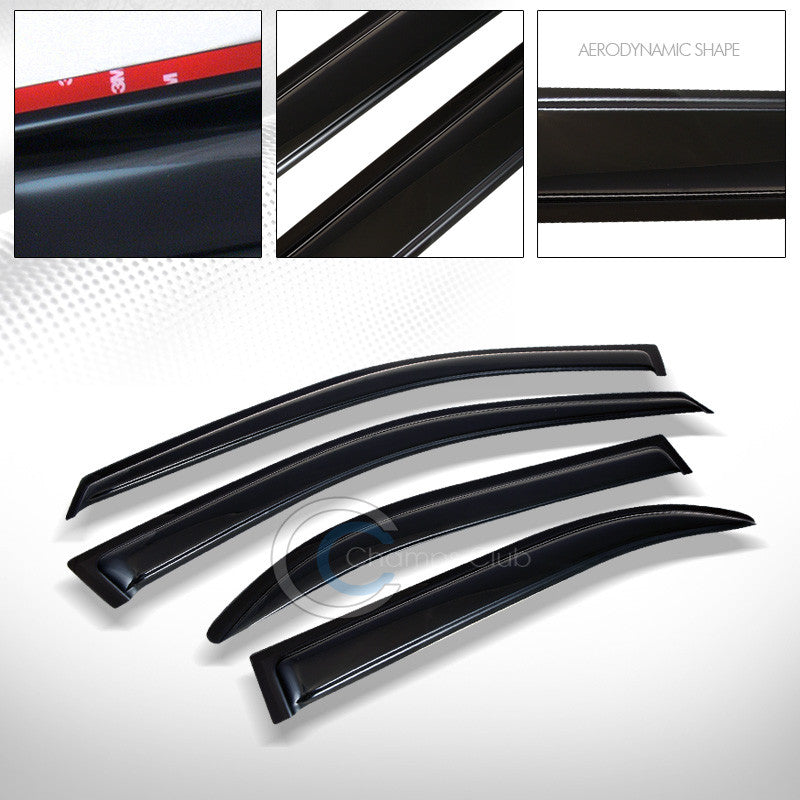 SUN/RAIN GUARD SMOKE VENT SHADE DEFLECTOR WINDOW VISORS 93-97 COROLLA 4DR/SEDAN