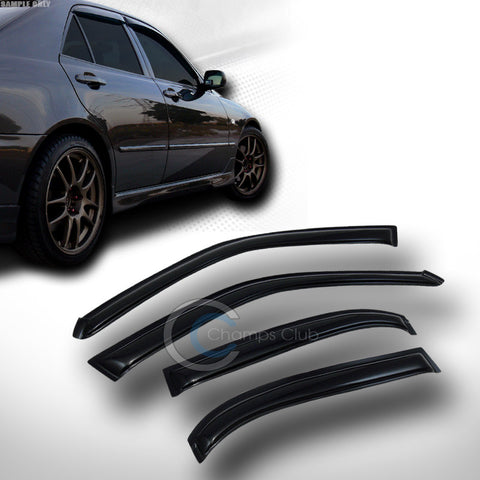 SUN/RAIN GUARD SHADE DEFLECTOR WINDOW VISOR 4PC 98-02 TOYOTA COROLLA/CHEVY PRIZM