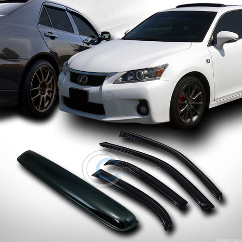 SMOKE SUN SHADE VENT WINDOW VISORD W/SUNROOF MOON ROOF GUARD 98-02 COROLLA/PRIZM