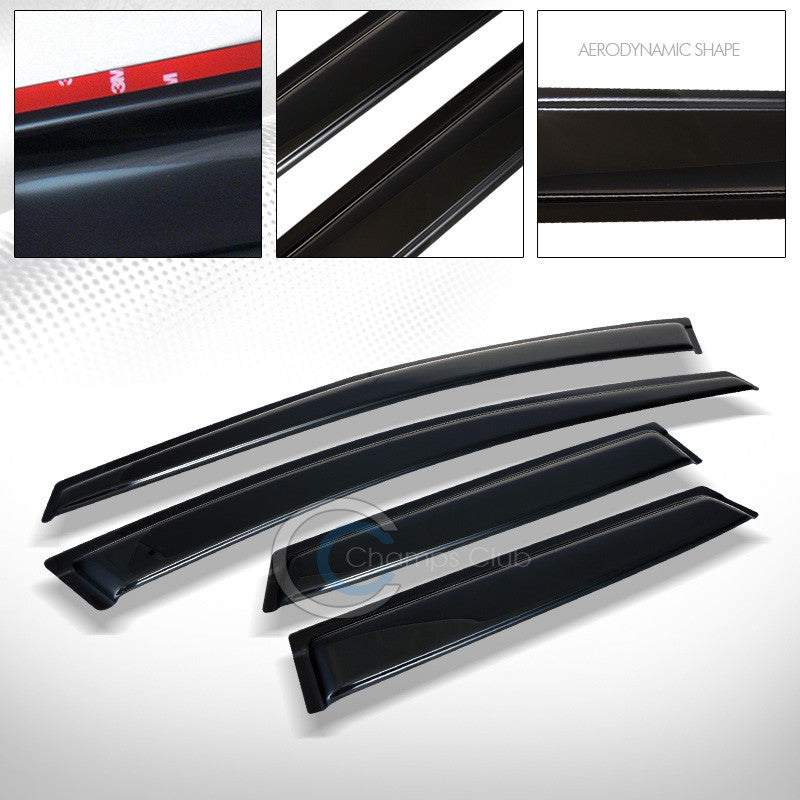 SUN/RAIN GUARD SMOKE VENT SHADE DEFLECTOR WINDOW VISORS 4PC 07-12 MAZDA CX-7 CX7