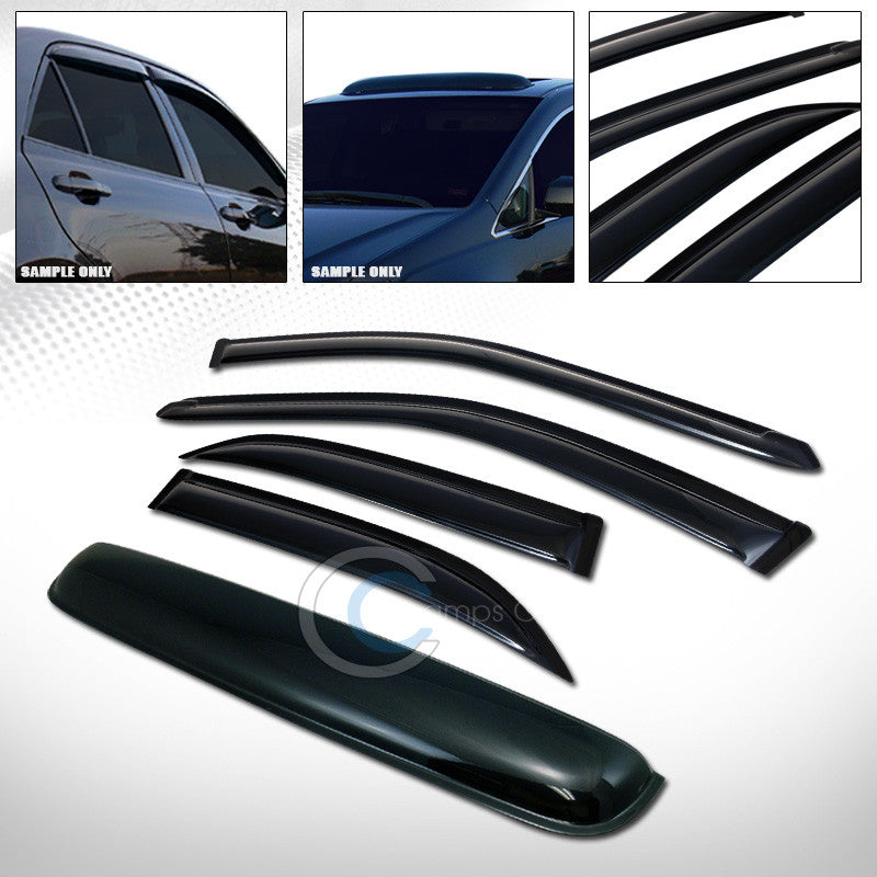 SMOKE SUN SHADE VENT WINDOW VISORS+SUNROOF MOON ROOF GUARD 00-02 FORD EXCURSION