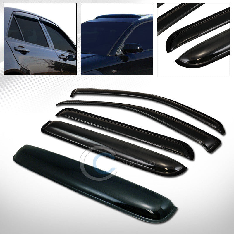 SMOKE SUN SHADE WINDOW VISORS+SUNROOF MOON ROOF 02+ EXPLORER/MOUNTAINEER/AVIATOR