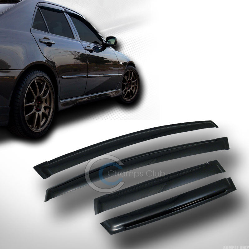 SUN/RAIN/WIND GUARD SMOKE VENT SHADE DEFLECTOR WINDOW VISOR 4PC 09-14 HONDA FIT