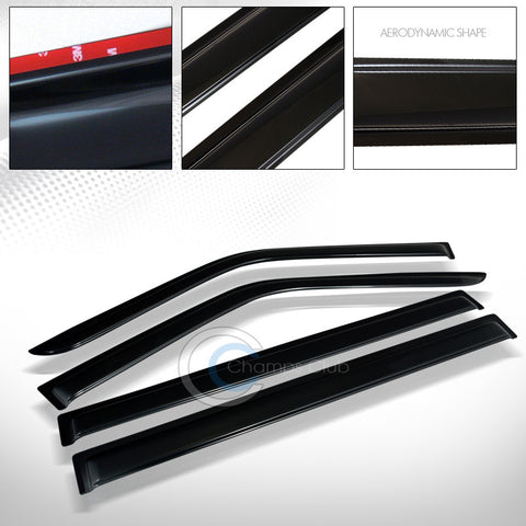 SUN/RAIN GUARD SMOKE VENT SHADE DEFLECTORS WINDOW VISORS 09-16 FORD FLEX SE SEL