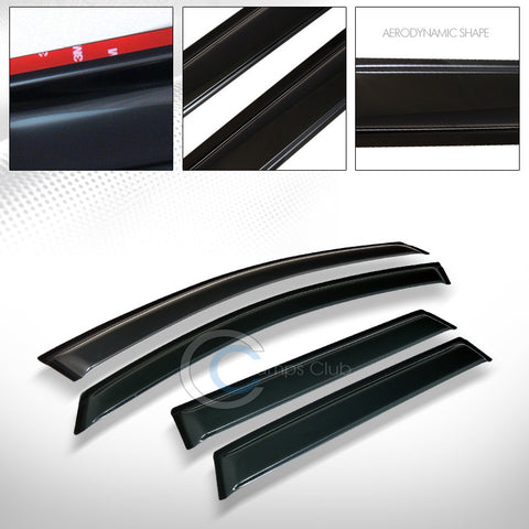 SUN/RAIN GUARD SMOKE VENT SHADE DEFLECTOR WINDOW VISORS 00-07 FOCUS 4D/4DR WAGON