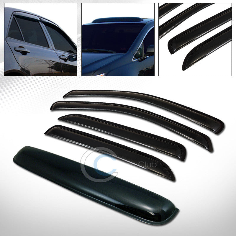 SMOKE SUN SHADE WINDOW VISORS+SUNROOF MOON ROOF GUARD 05+ FREESTYLE/08+ TAURUS X