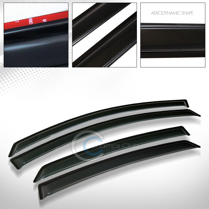 SUN/RAIN GUARD SMOKE VENT SHADE DEFLECTOR WINDOW VISORS 4PC 13-16 17 FORD FUSION