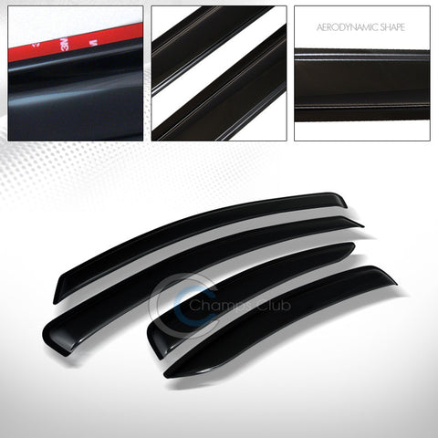 SUN/RAIN GUARD SMOKE VENT SHADE DEFLECTORS WINDOW VISORS 04-12 MITSUBISHI GALANT