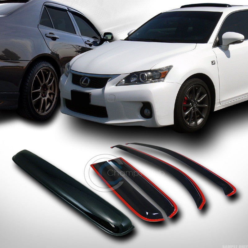 IN-CHANNEL SMOKE SUN SHADE VENT WINDOW VISOR W/SUNROOF MOON ROOF GUARD 06-11 HHR