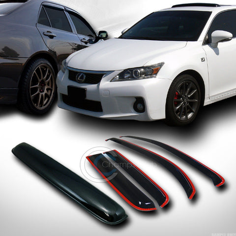 IN-CHANNEL SMOKE SUN SHADE VENT WINDOW VISOR W/SUNROOF MOON ROOF GUARD 06-11 HHR