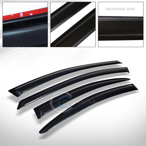 SUN/RAIN GUARD SMOKE VENT SHADE DEFLECTOR WINDOW VISORS 4PC 98-04 DODGE INTREPID