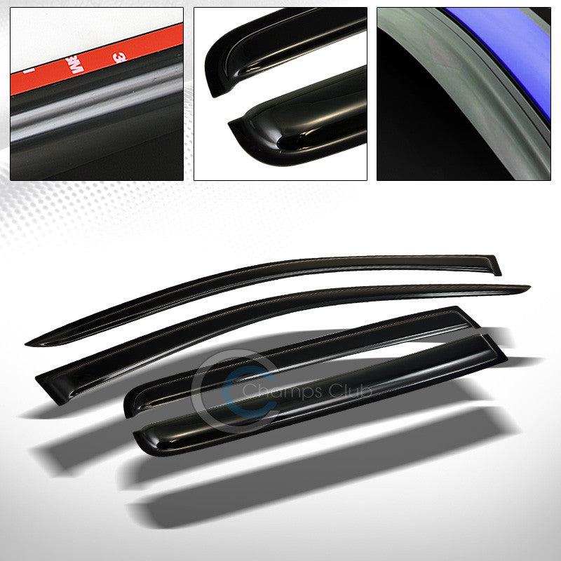 SUN/RAIN GUARD SMOKE VENT SHADE DEFLECTOR WINDOW VISOR 4PC 07-15 JEEP COMPASS MK