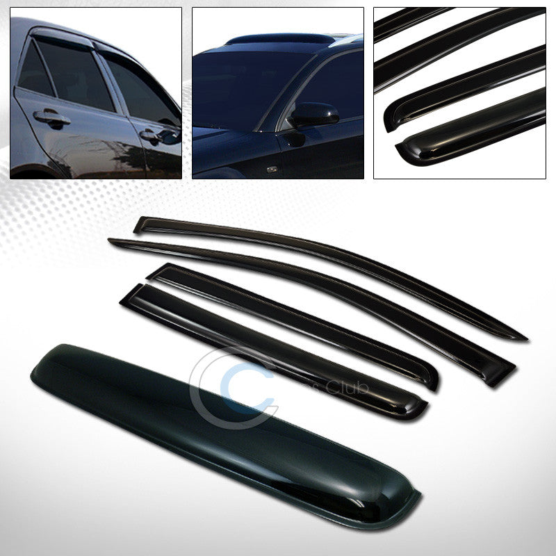 SMOKE SUN SHADE WINDOW VISORS+SUNROOF MOON ROOF GUARD 07-15 JEEP COMPASS MK/MK49