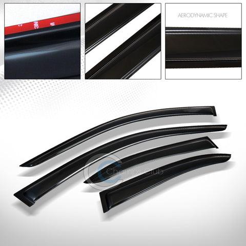 SUN/RAIN GUARD VENT SHADE DEFLECTOR WINDOW VISOR 99-05 VW JETTA 4D/4DR/SEDAN MK4