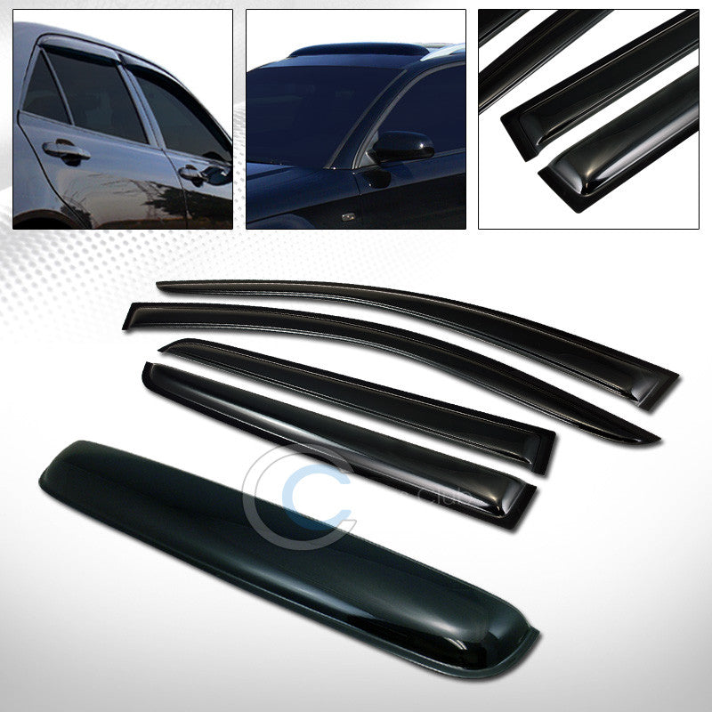 SMOKE SUN SHADE VENT WINDOW VISOR+SUNROOF MOON ROOF GUARD 08/09-16 DODGE JOURNEY