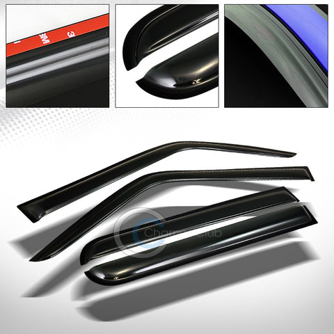 SUN/RAIN GUARD SMOKE VENT SHADE DEFLECTOR WINDOW VISOR 4PC 07-15 JEEP PATRIOT MK