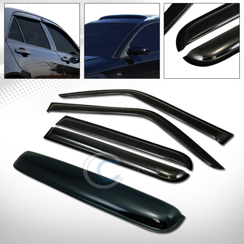 SMOKE SUN SHADE VENT WINDOW VISORS+SUNROOF MOON ROOF GUARD 07-16 JEEP PATRIOT MK