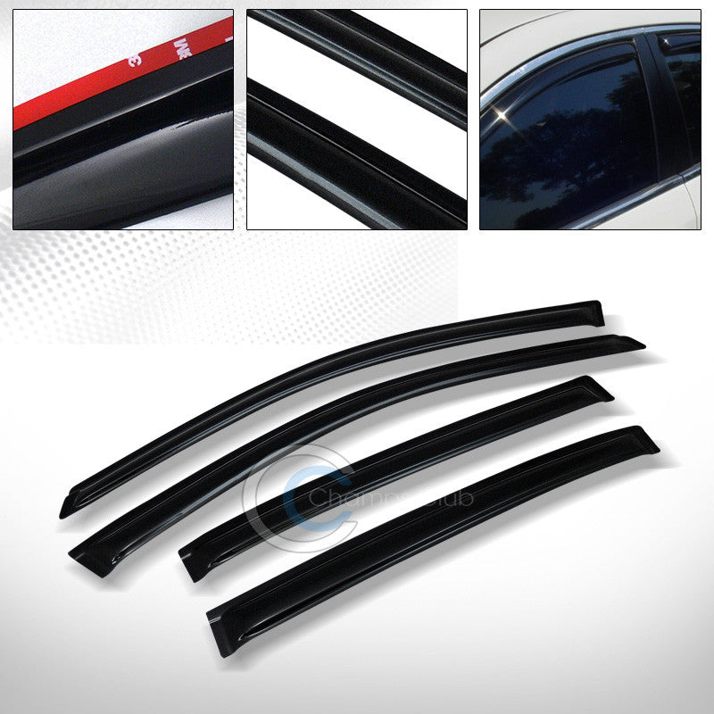 SUN/RAIN SMOKE GUARD VENT SHADE DEFLECTOR WINDOW VISORS 4PCS 04-08 CHEVY MALIBU