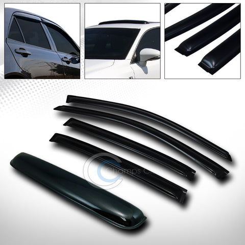 SMOKE SUN SHADE VENT WINDOW VISORS W/SUNROOF MOON ROOF GUARD 04-08 CHEVY MALIBU