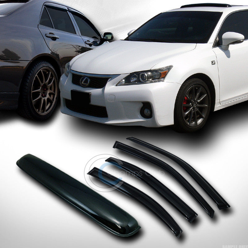 SMOKE SUN SHADE VENT WINDOW VISORS W/SUNROOF MOON ROOF GUARD 5P FOR 00-03 MAXIMA