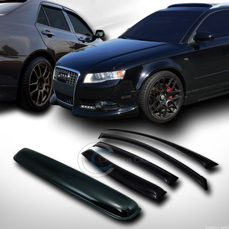 SMOKE SUN SHADE VENT WINDOW VISORS+SUNROOF MOON ROOF GUARD 5PC FOR 04-08 MAXIMA