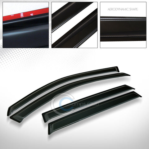 SUN/RAIN GUARD SMOKE VENT SHADE DEFLECTOR WINDOW VISORS 04-07 MALIBU MAXX WAGON