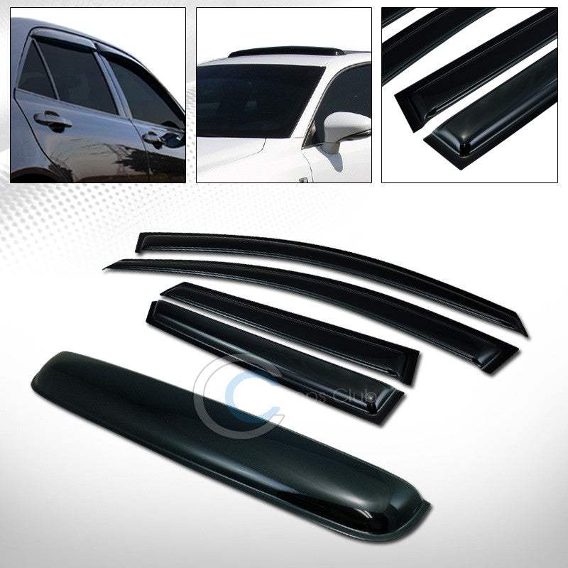 SMOKE SUN SHADE WINDOW VISOR+SUNROOF MOON ROOF GUARD 10-13 MAZDA 3 MAZDA3 5D/5DR