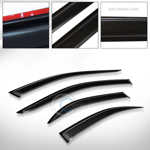 SUN/RAIN GUARD SMOKE VENT SHADE DEFLECTOR WINDOW VISORS 4PC 03-08 MAZDA 6 MAZDA6