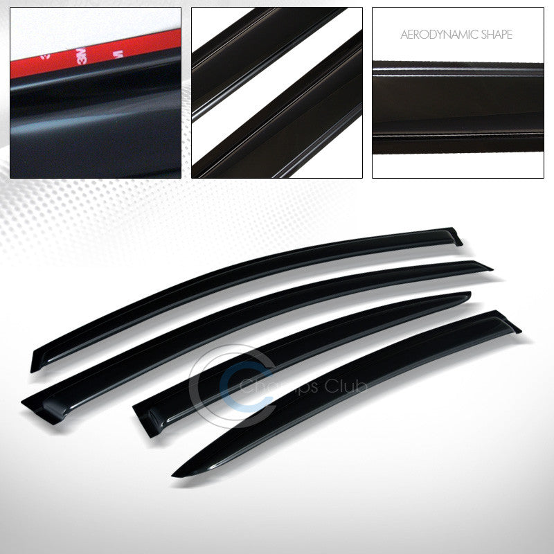 SUN/RAIN GUARD SMOKE VENT SHADE DEFLECTORS WINDOW VISORS 4P 10-13 MAZDA 6 MAZDA6