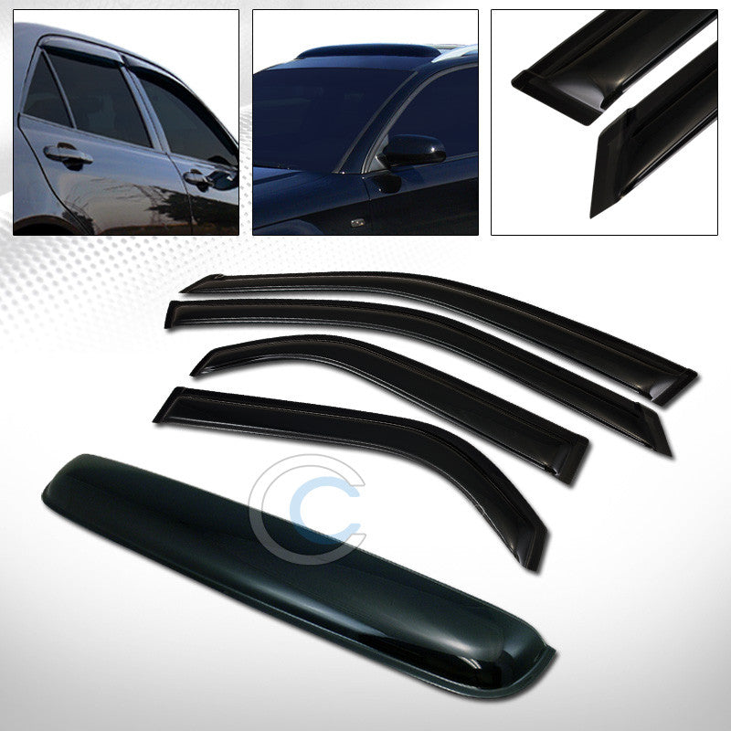 SMOKE SUN SHADE WINDOW VISORS+SUNROOF MOON ROOF GUARD DEFLECTOR 01-06 ACURA MDX