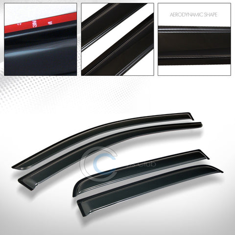 SUN/RAIN GUARD SMOKE VENT SHADE DEFLECTOR WINDOW VISORS 14-15 MITSUBISHI MIRAGE