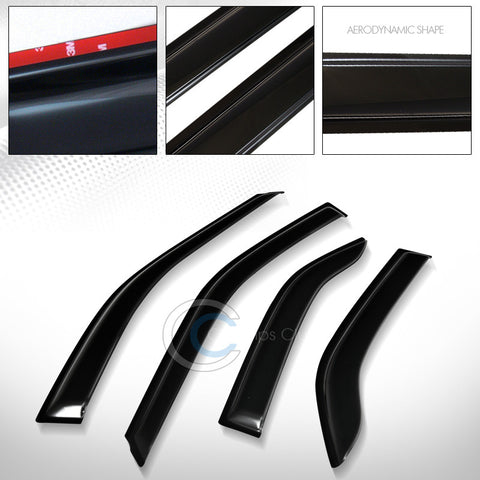 SUN/RAIN GUARD SMOKE VENT SHADE DEFLECTOR WINDOW VISOR 97-01 MIRAGE 4D/4DR SEDAN