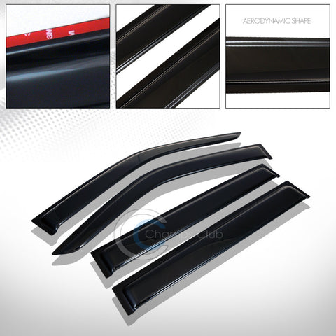 SUN/RAIN GUARD SMOKE VENT SHADE DEFLECTOR WINDOW VISORS 92-00 MITSUBISHI MONTERO