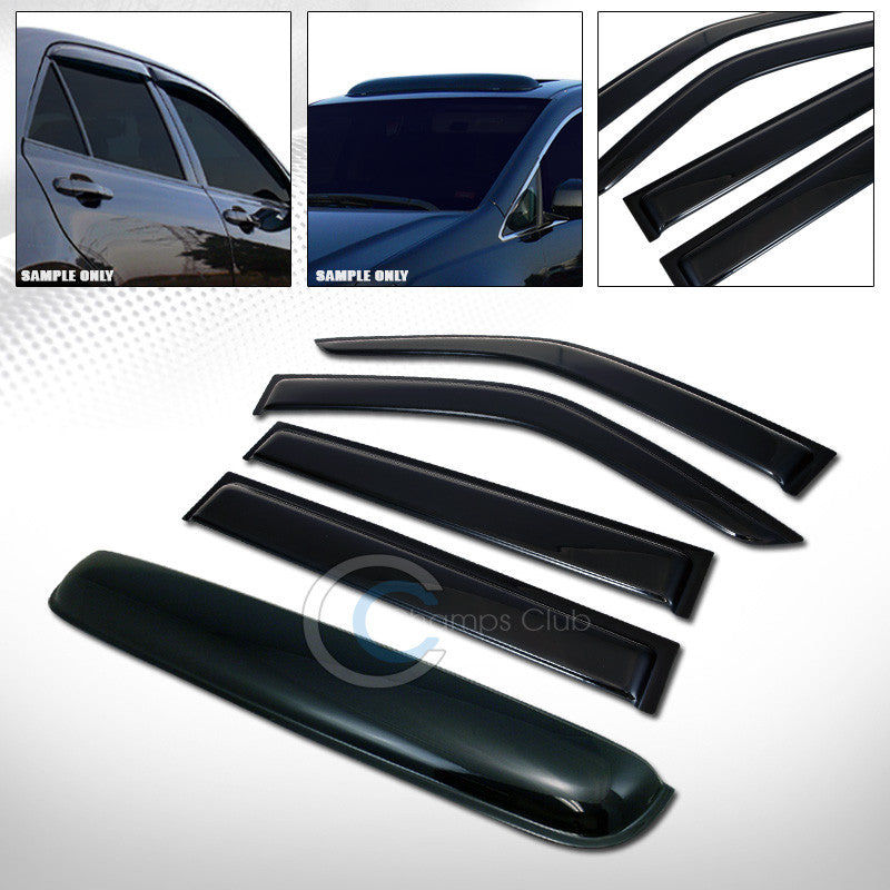 SMOKE SUN SHADE VENT WINDOW VISORS+SUNROOF MOON ROOF GUARD 5P 92-00 MITS MONTERO