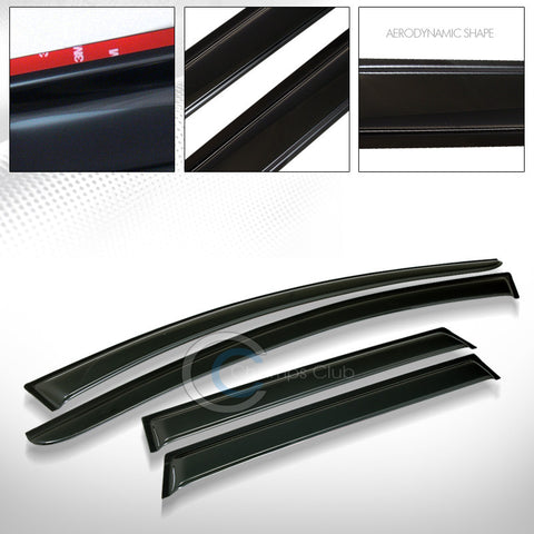 SUN/RAIN GUARD SMOKE VENT SHADE DEFLECTOR WINDOW VISORS FOR 15-17 NISSAN MURANO