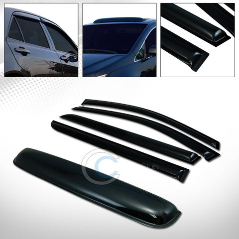 SMOKE SUN SHADE VENT WINDOW VISORS w/SUNROOF MOON ROOF GUARD 05-07 HONDA ODYSSEY