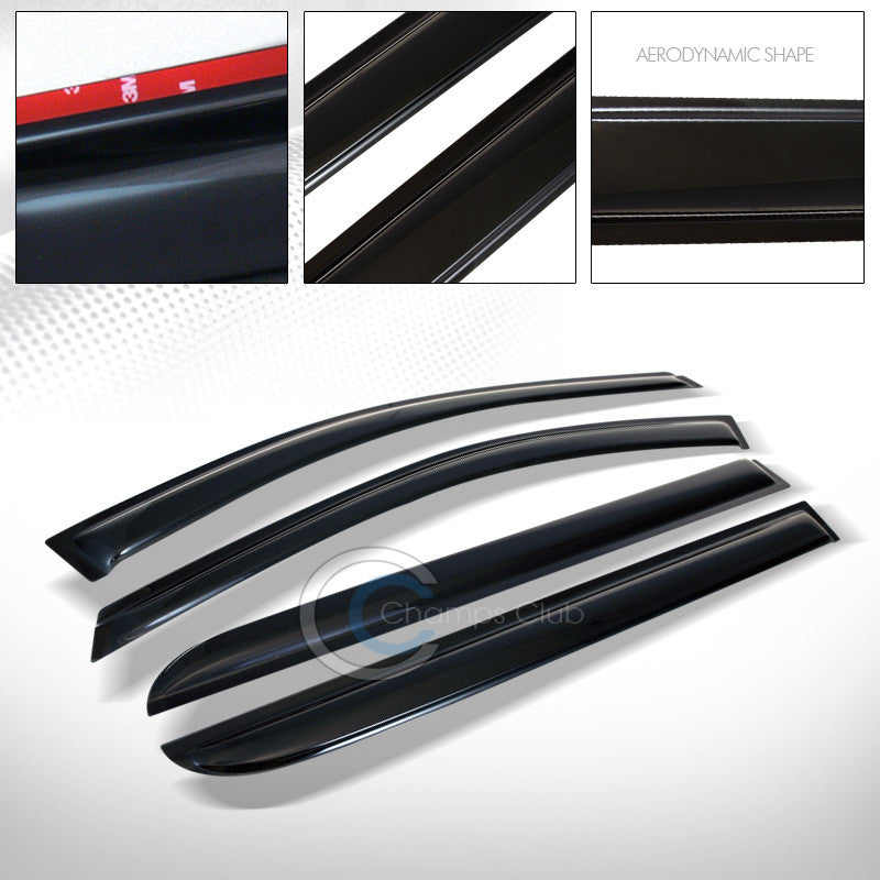 SUN/RAIN GUARD SMOKE VENT SHADE DEFLECTOR WINDOW VISORS 4PC 08-10 HONDA ODYSSEY