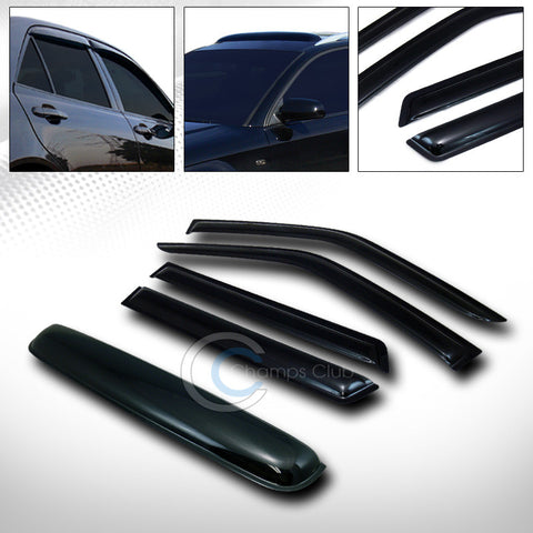 SMOKE SUN SHADE VENT WINDOW VISOR+SUNROOF MOON ROOF FOR 96-04 PATHFINDER/97+ QX4