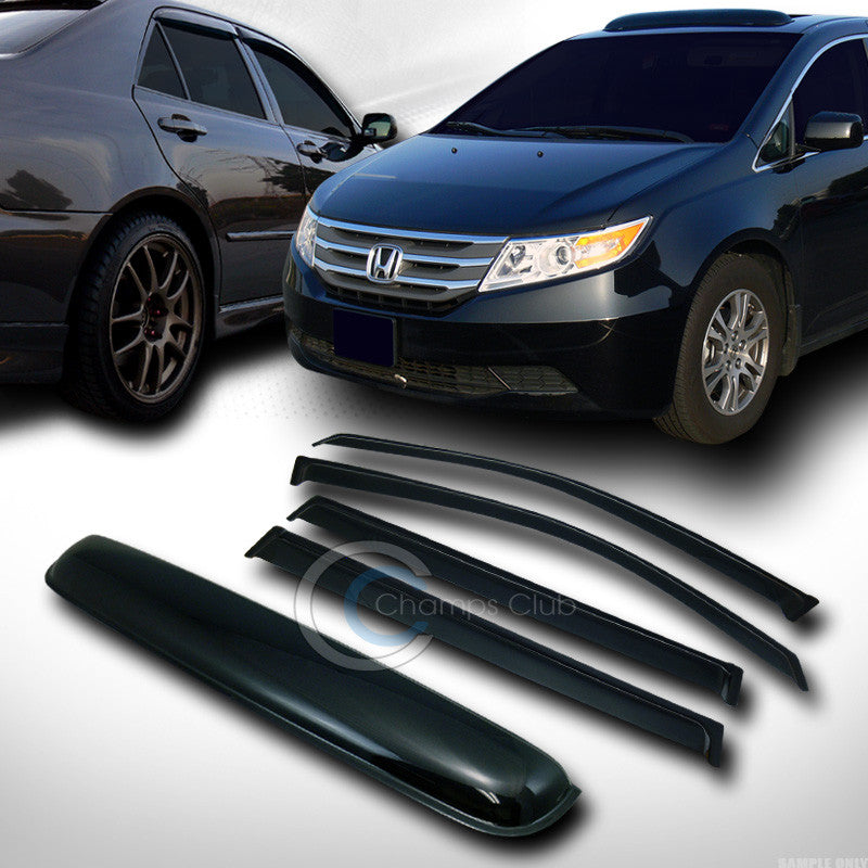 SMOKE SUN SHADE VENT WINDOW VISORS+SUNROOF MOON ROOF GUARD 5PC 03-08 HONDA PILOT